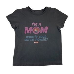 Marvel Black Widow Mom Women's Distressed Black T-Shirt